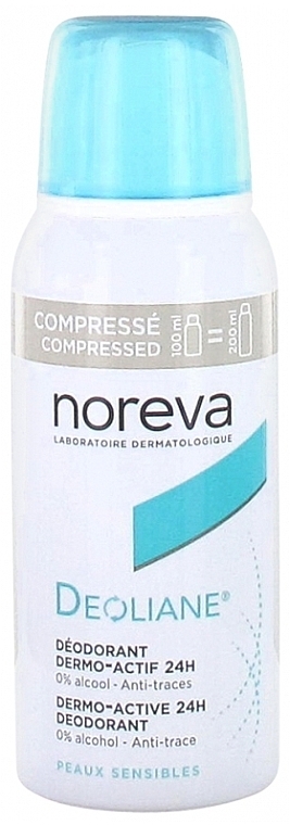 Дезодорант-антиперспірант проти білих слідів - Noreva Laboratoires Deoliane Compressed Dermo-Active 24H Deodorant — фото N1