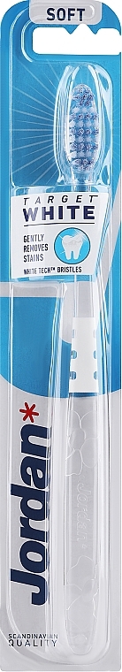Зубная щетка мягкая, прозрачно-белая - Jordan Target White — фото N3