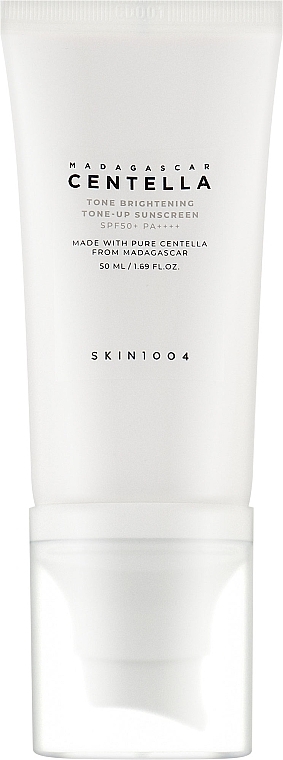 Сонцезахисний крем для вирівнювання тону шкіри - Skin1004 Madagascar Centella Tone Brightening Tone-up Sunscreen SPF50PA++++