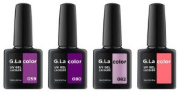 Парфумерія, косметика  Набір гель-лаків №7 (59, 80, 82, 130) - G. Lacolor UV Gel Lacquer Set (nail/4x10ml)