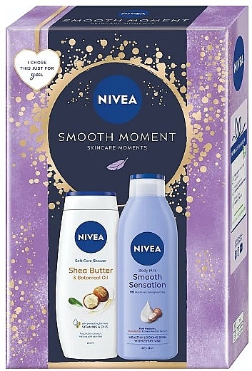 Набор - NIVEA Smooth Sensation (b/milk/250ml + sh/gel/250ml) — фото N1