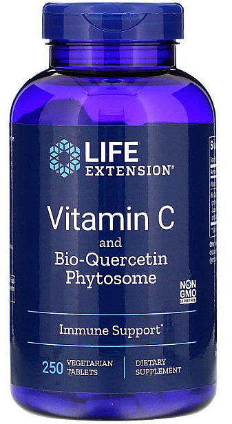 Вітамін C із фітосомами біокверцетину - Life Extension Vitamin C-1000 mg & Bio-Quercetin — фото N1