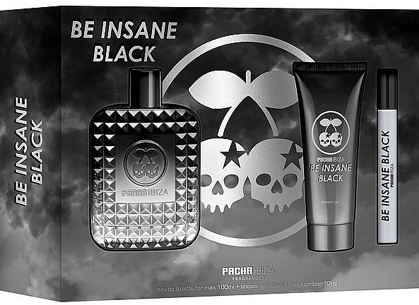 Pacha Ibiza Be Insane Black - Набір (edt/100ml + edt/10ml + ash/75ml) — фото N1