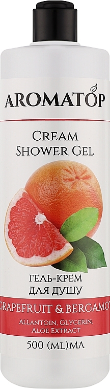 Крем-гель для душа "Грейпфрут-Бергамот" - Aromatop Cream Shower Gel — фото N1