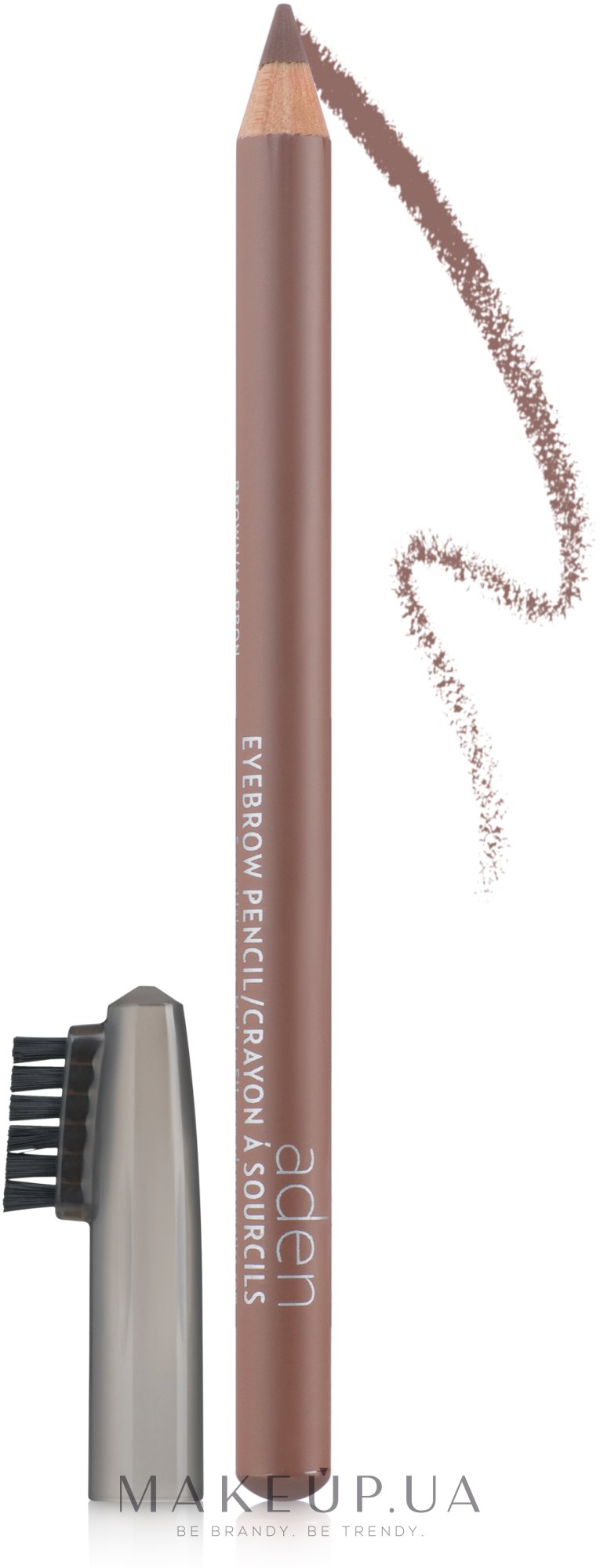 Олівець для брів, зі щіточкою - Aden Cosmetics Eyebrow Pencil — фото 072 - Cocoa
