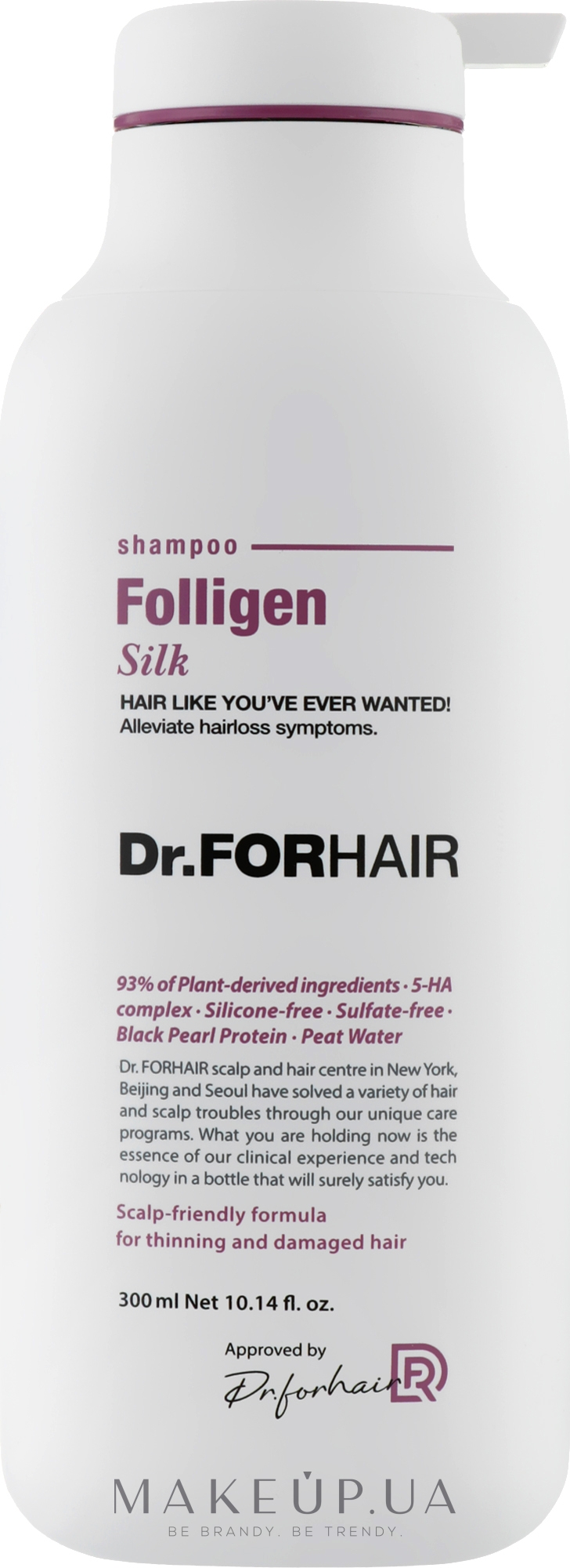 Шампунь для пошкодженого волосся - Dr.FORHAIR Folligen Silk Shampoo — фото 300ml