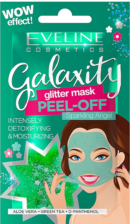Увлажняющая тканевая маска для лица - Eveline Cosmetics Galaxity Glitter Mask Peel-off — фото N1