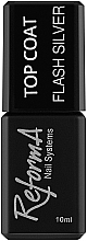 Топ-блиск для гель-лаку, глянцевий - ReformA Nail Systems Top Coat Flash Silver — фото N1