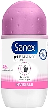 Шариковый дезодорант - Sanex Dermo pH Balance Invisible Deodorant Roll On — фото N1