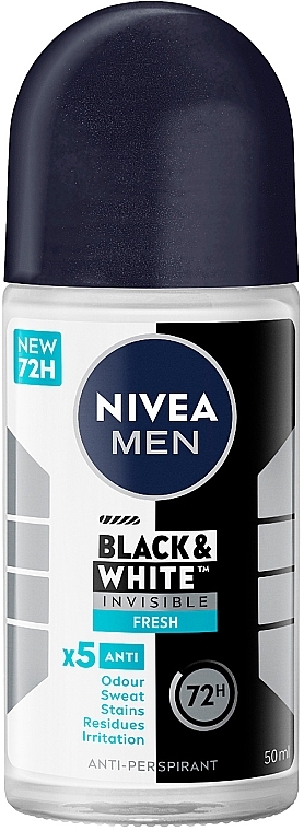 Антиперспирант "Черное и Белое невидимый: свежий" - NIVEA MEN Black & White Invisible Fresh Anti-Perspirant 