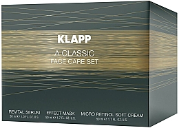 Духи, Парфюмерия, косметика Набор "Витамин А + Микроретинол" - Klapp A Classic Face Care Set (cr/30ml + ser/30ml + mask/50ml)