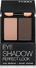 УЦЕНКА Тени компактные для век, двойные - Pudra Cosmetics Eye Shadow * — фото N1