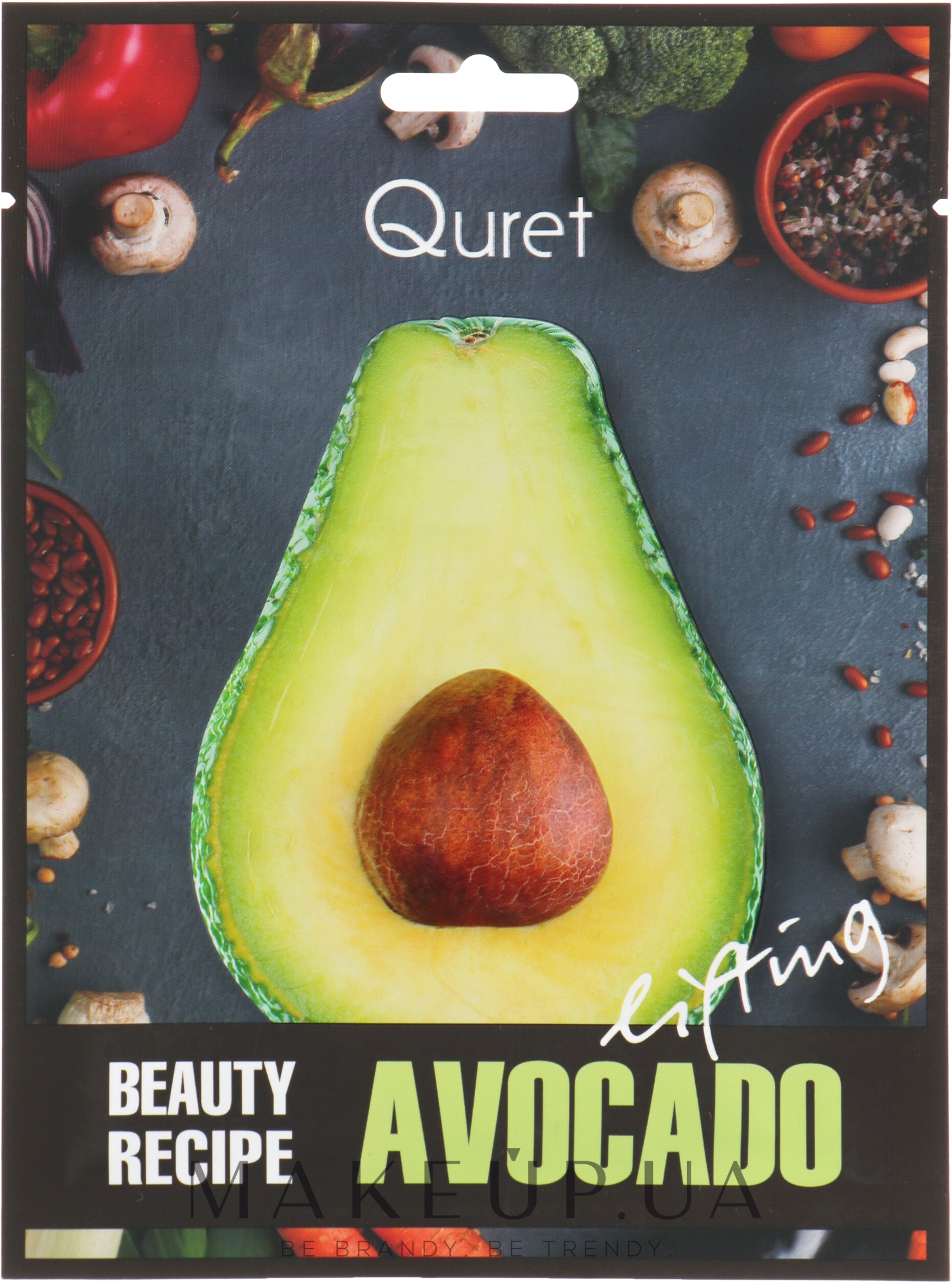 Маска с эффектом лифтинга - Quret Beauty Recipe Mask Avocado Lifting — фото 25g