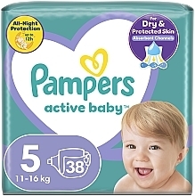 Подгузники Active Baby 5 (11-16 кг), 38 шт. - Pampers — фото N1