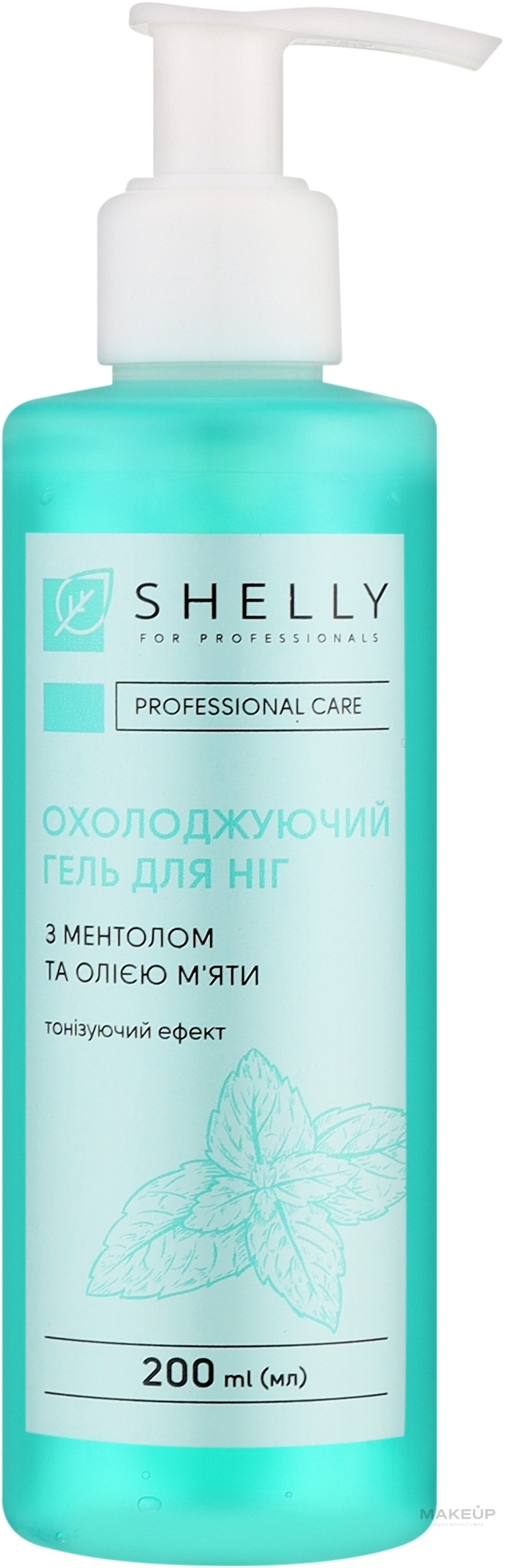 Охолоджуючий гель для ніг з ментолом та олією м'яти - Shelly Professional Care — фото 200ml