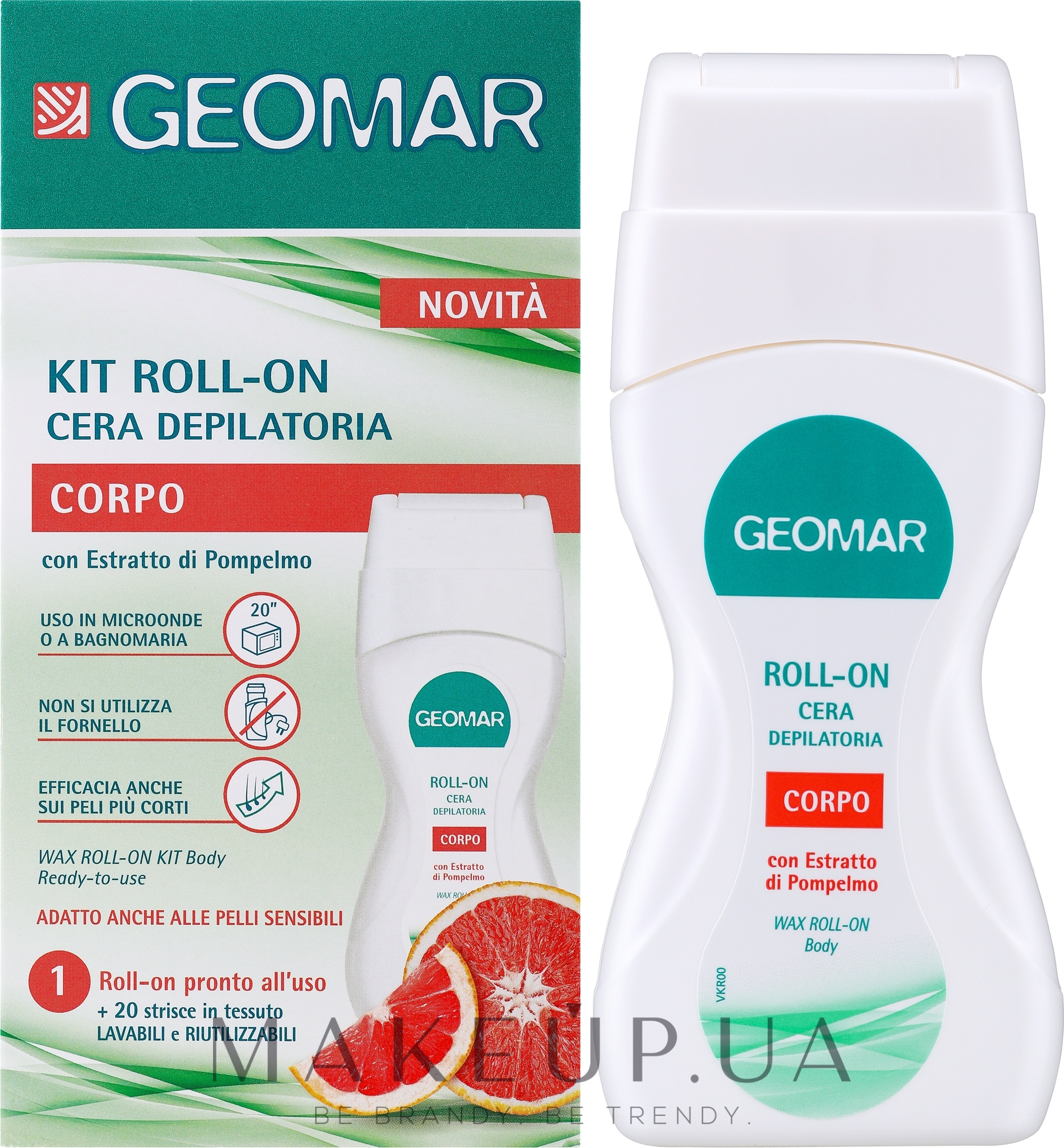 Роликовый воск с экстрактом грейпфрута - Geomar Wax Roll-On Kit — фото 100ml