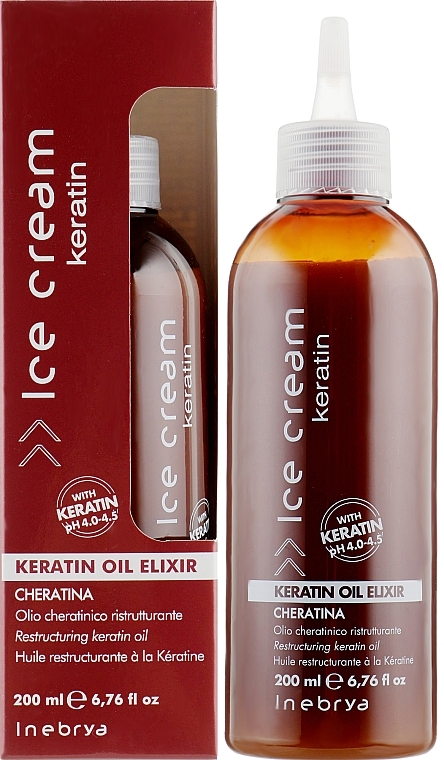 Еліксир з кератином - Inebrya Ice Cream Keratin Oil Elixir * — фото N3