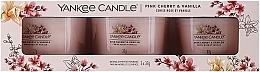 Духи, Парфюмерия, косметика Набор ароматических свечей "Розовая вишня и ваниль" - Yankee Candle Pink Cherry & Vanilla (candle/3x37g)