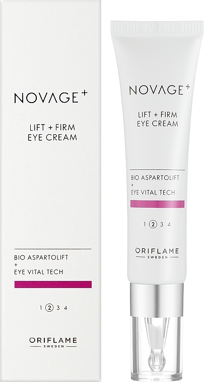 Крем-ліфтинг для шкіри навколо очей - Oriflame Novage+ Lift + Firm Eye Cream — фото N2