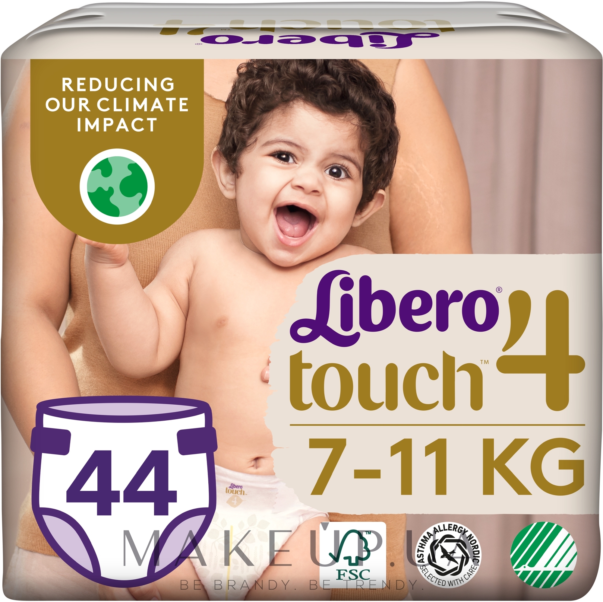 Підгузки дитячі Touch 4 (7-11 кг), 44 шт. - Libero — фото 44шт