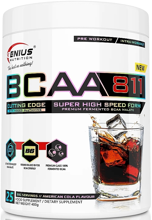 Комплекс аминокислот "BCAA 8:1:1", кола - Genius Nutrition BCAA811 Cola — фото N1