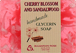 Глицериновое мыло "Вишня и сандал" - Bulgarian Rose Green Cherry Blossom & Sandalwood Soap — фото N1