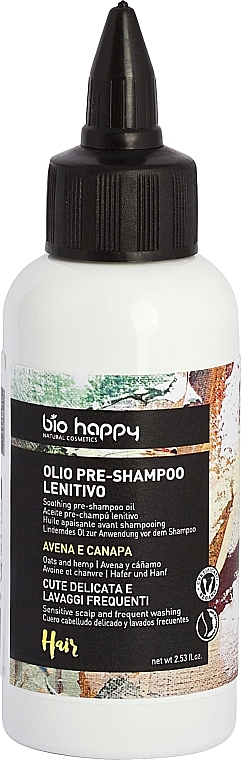 Масло для волос "Овес и конопля" - Bio Happy Oat & Hemp Pre-Shampoo Oil  — фото N1