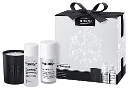 Набор - Filorga Optim-Eyes (eye/cr/15ml + micell/lotion/50ml + candle) — фото N1
