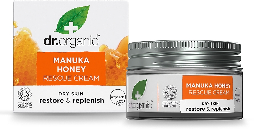 Крем для обличчя "Мед манука" - Dr. Organic Manuka Honey Rescue Cream