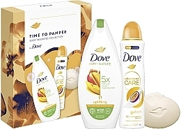 Парфумерія, косметика Набір - Dove Time To Pamper Body Favorites Collection (sh/gel/225ml + soap/90g + deo/150ml)