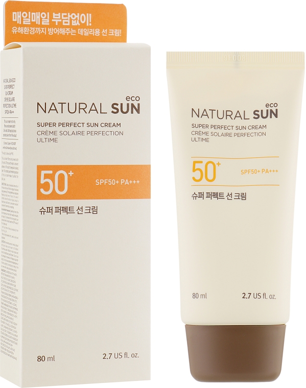 Солнцезащитный крем для лица - The Face Shop Natural Sun Eco Super Perfect Sun Cream SPF50