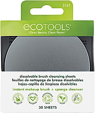 Духи, Парфюмерия, косметика Растворимые очищающие салфетки для кистей - EcoTools Dissolvable Brush Cleansing Sheets