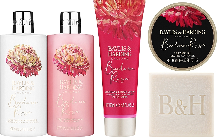 Набор, 5 продуктов - Baylis & Harding Boudoire Rose Set — фото N2