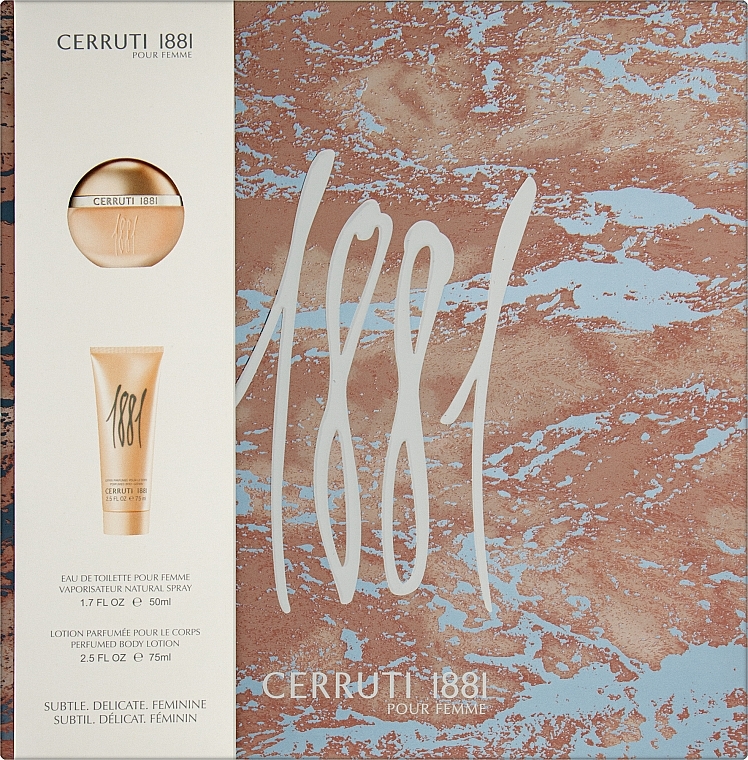 Cerruti 1881 Pour Femme - Набір (edt/50ml + sh gel/75ml) — фото N1