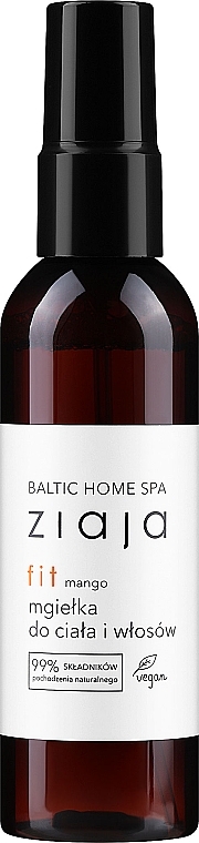 Спрей для волос и тела "Манго" - Ziaja Baltic Home Spa FIT Mango Body and Hair Mist — фото N1