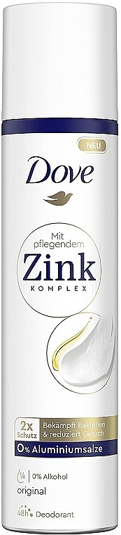 Дезодорант-спрей із цинком - Dove Deodorant Spray Zinc Complex 0% Aluminum — фото N1