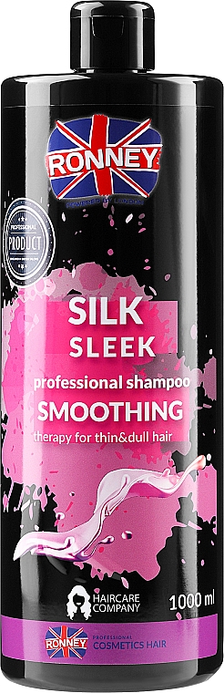 Шампунь с протеинами шелка - Ronney Professional Silk Sleek Smoothing Shampoo — фото N3