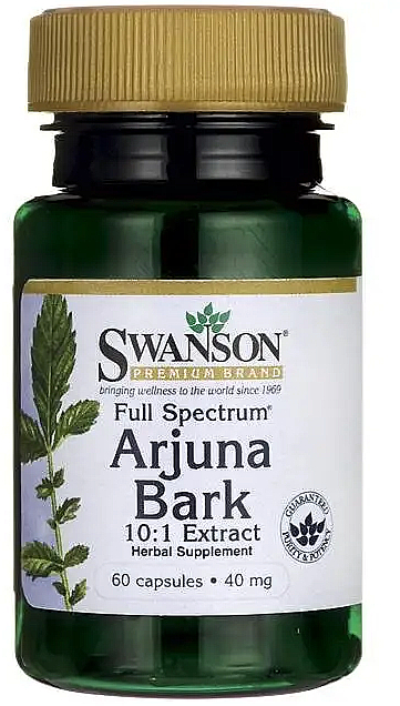 Пищевая добавка "Терминалия арджуна", 40 мг - Swanson Swanson Full Spectrum Arjuna Bark — фото N2