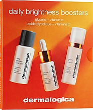 Парфумерія, косметика Набір - Dermalogica Daily Brightness Boosters Kit (f/gel/15ml + ser/10ml + cleanser/30ml)