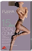 Колготки женские "Total Comfort T-Band",1208, 15 Den, черные - Furia  — фото N1