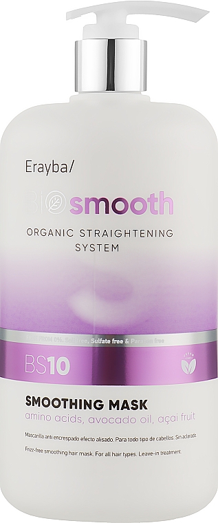 Маска для выпрямления волос - Erayba Bio Smooth Organic Straightener Smoothing Mask BS10 — фото N3
