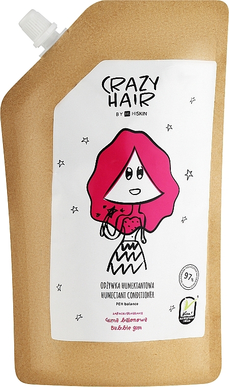 Зволожувальний кондиціонер для волосся "Бабл-гам" - HiSkin Crazy Hair Humectant Conditioner PEH Balance Bubble Gum Refill (запасний блок) — фото N2