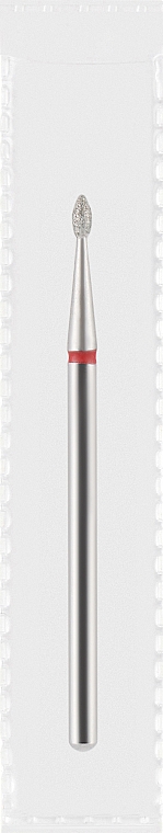 Фреза алмазна червона «Оливка», діаметр 1,6 мм, довжина 3 мм - Divia DF005-16-R — фото N1