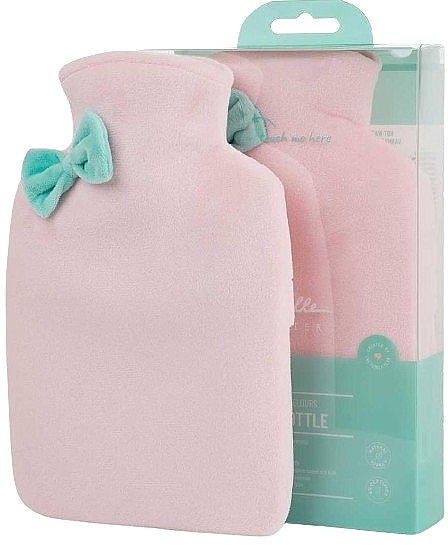 Грелка в бархатном чехле, розовая - Isabelle Laurier Hot Water Bottle With Velvet Cover Rose Pink — фото N1