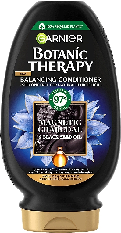 Балансирующий бальзам-ополаскиватель "Магнетический уголь" - Garnier Botanic Therapy Balancing Conditioner — фото N1