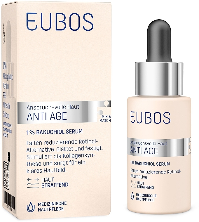 Сироватка для обличчя з 1% бакучіолом - Eubos Med Anti Age 1% Bakuchiol Serum — фото N3