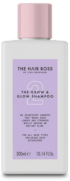 Шампунь для випадаючого волосся, позбавленого блиску - The Hair Boss The Grow & Glow Shampoo — фото N1