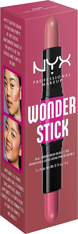 Двухсторонние кремовые румяна - NYX Professional Makeup Wonder Stick Blush — фото N2