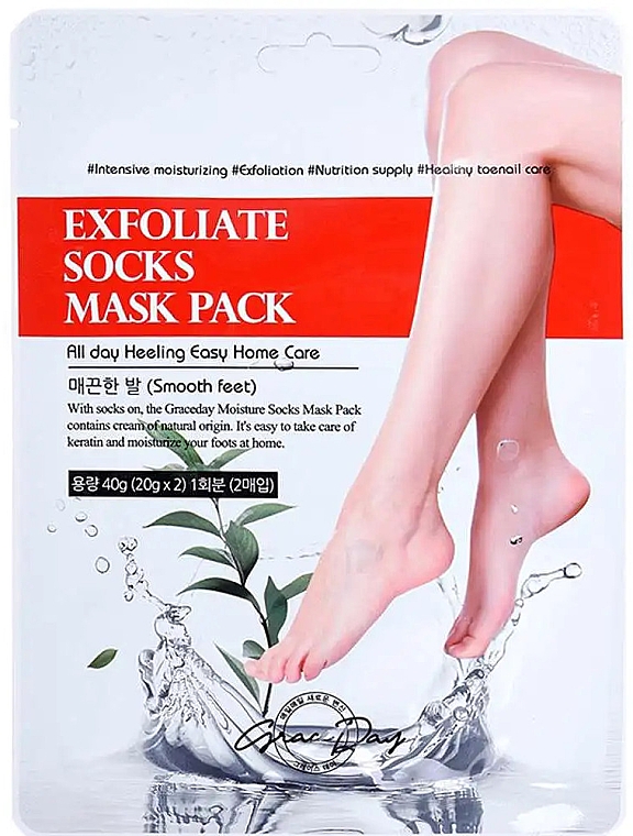 Зволожувальна маска-шкарпетки для ніг - Grace Day Exfoliate Socks Mask Pack — фото N1