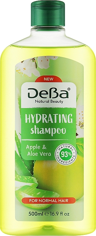 Шампунь зволожувальний "Apple & Aloe Vera" - DeBa Natural Beauty Shampoo Hydrating — фото N1